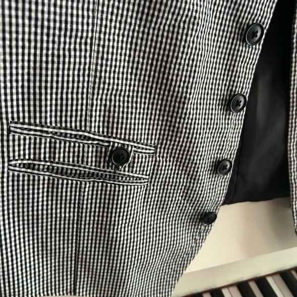 Mexx Black and White Houndstooth Vest M - Picture 13 of 15